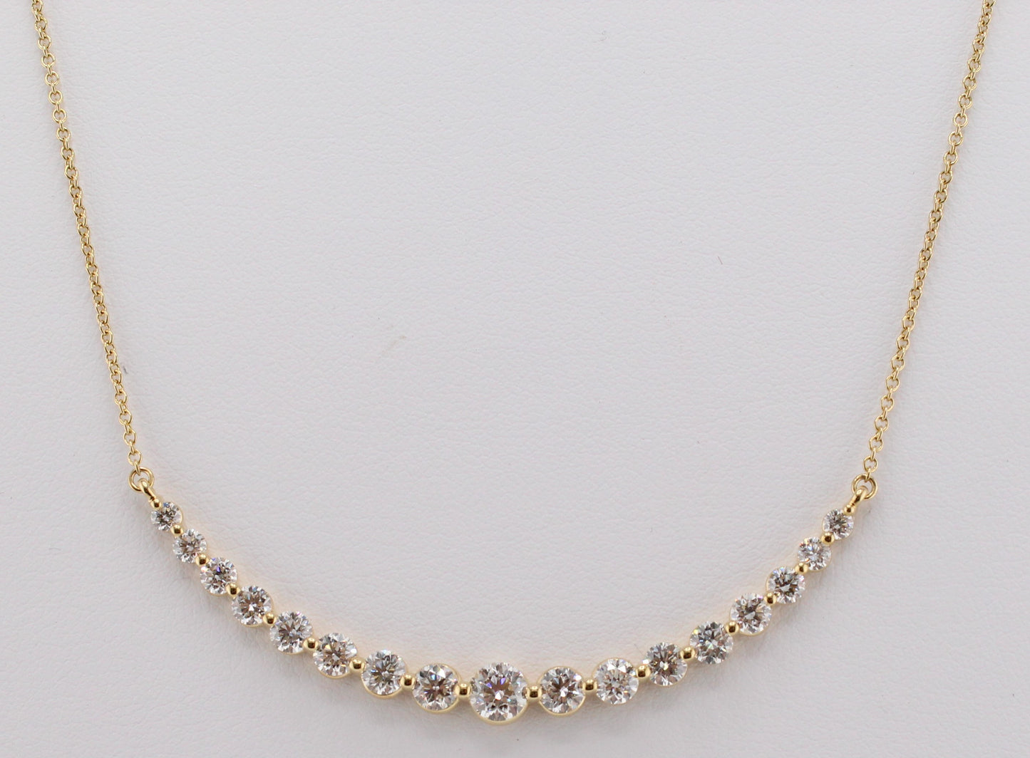 Diamond Smiley Bar Necklace