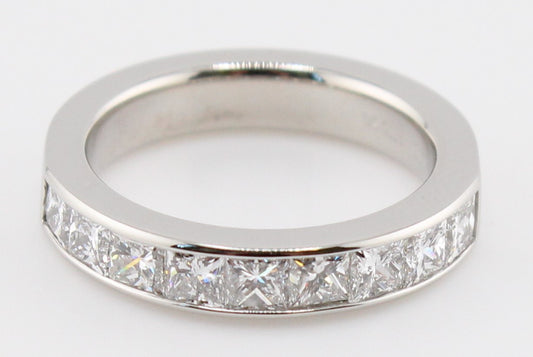 Channel Set Princess Cut Diamond Band