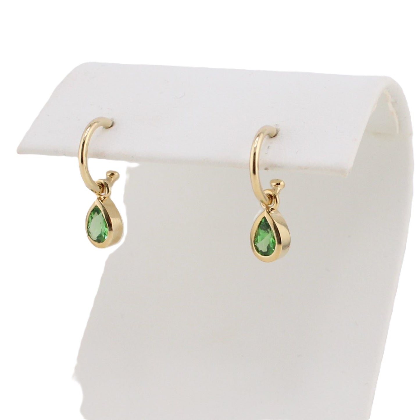 Tsavorite Hoop Earrings
