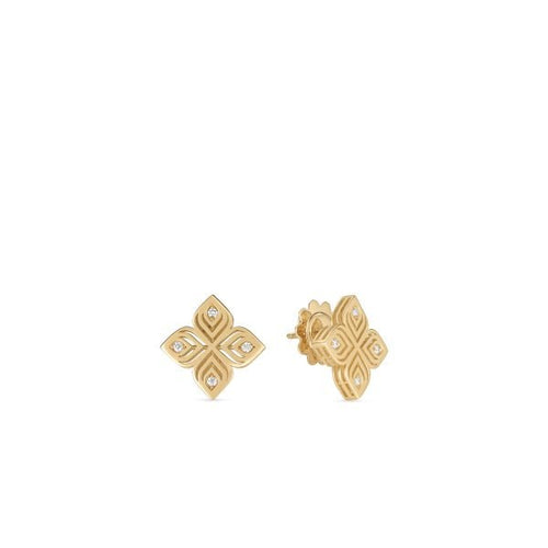 Arabesque Diamond Flower Earrings