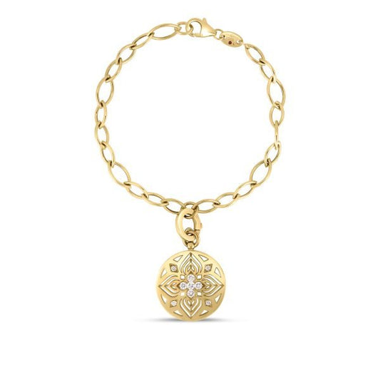 Arabesque Collection Diamond Flower Medallion Bracelet