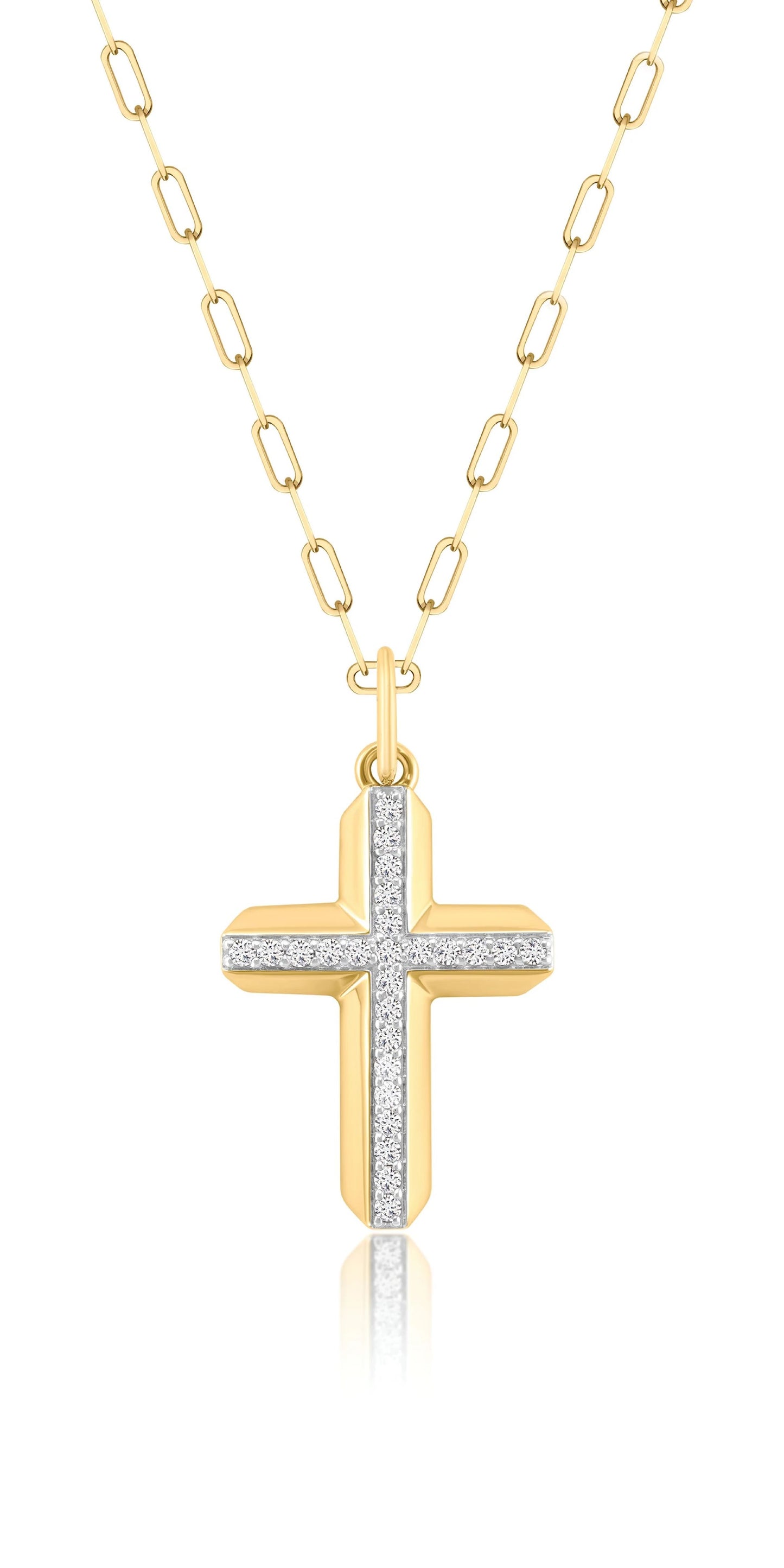 Affair Collection Knife Edge Cross Necklace