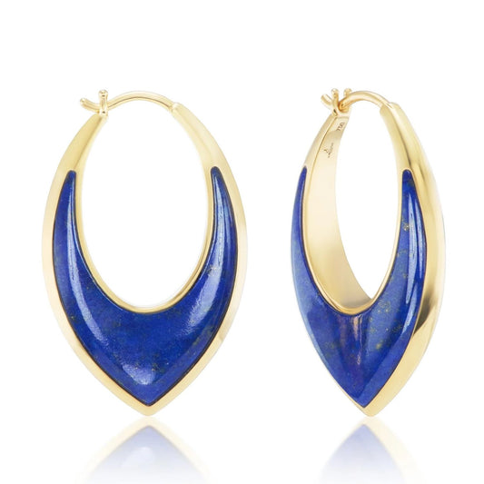 Playlist Collection Lapis Inlay Hoops