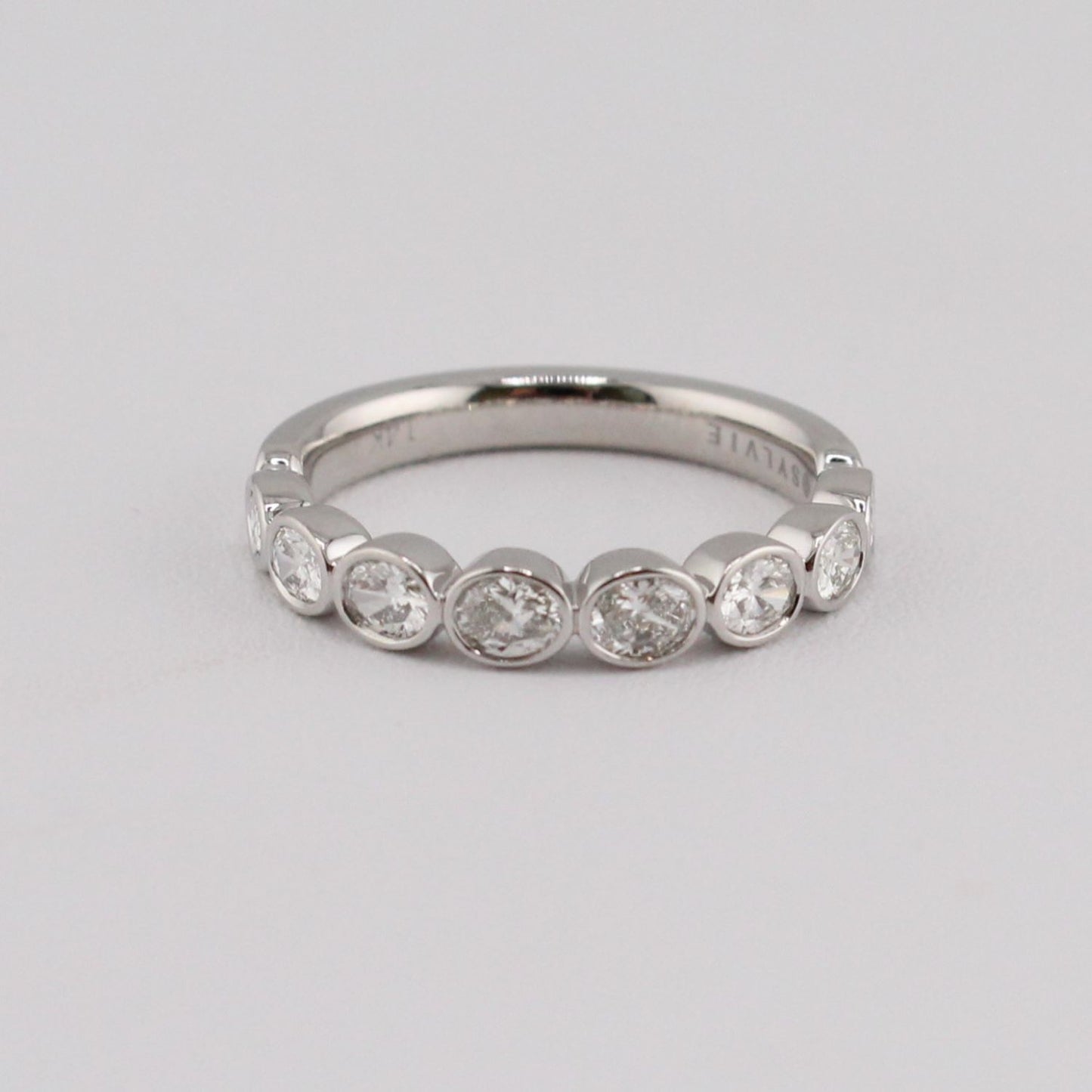 Oval Cut Diamond Wedding Band