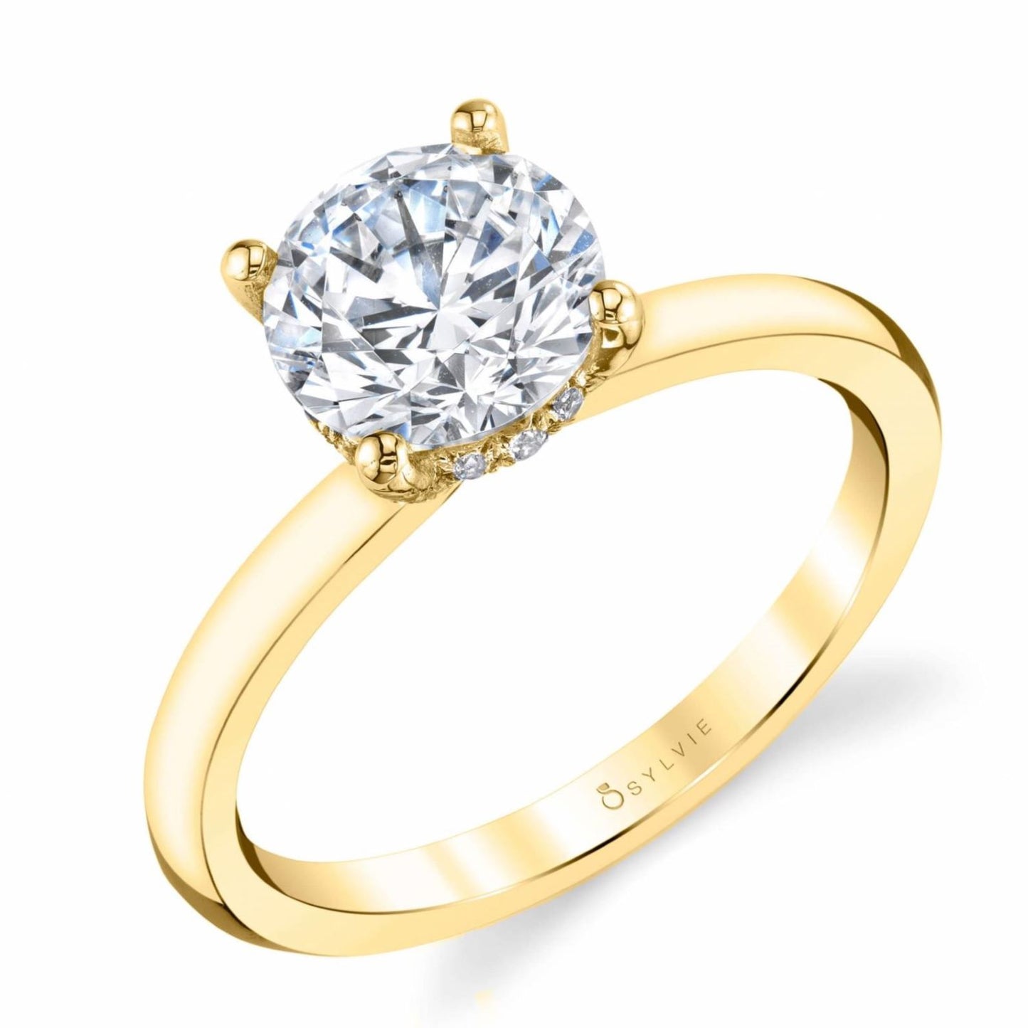 Joanna Collection Solitaire Engagement Mounting with Diamond Under Halo