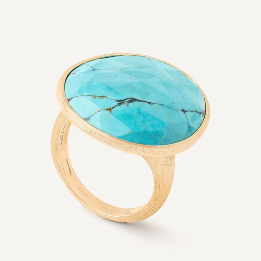 Lunaria Collection Cocktail Ring with Turquoise