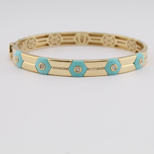 Baia Sommersa Collection Turquoise and Diamond Bracelet