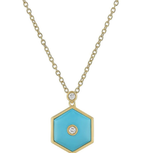 Baia Sommersa Collection Turquoise and Diamond Necklace