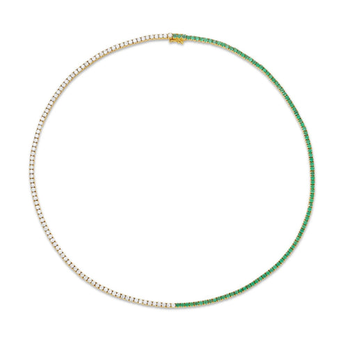 Emerald and Diamond Hepburn Choker