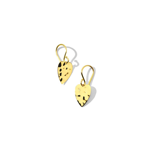 Classico Collection Heart Crinkle Drop Earrings