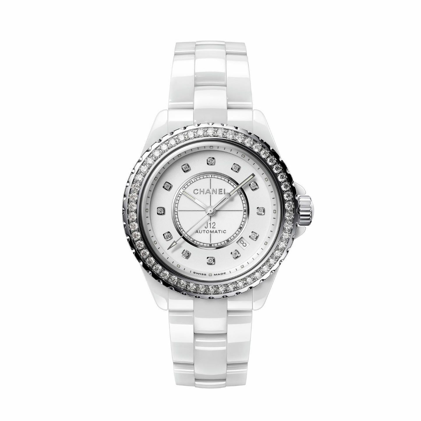 J12 Diamond Bezel Watch Caliber 12.1, 38 MM