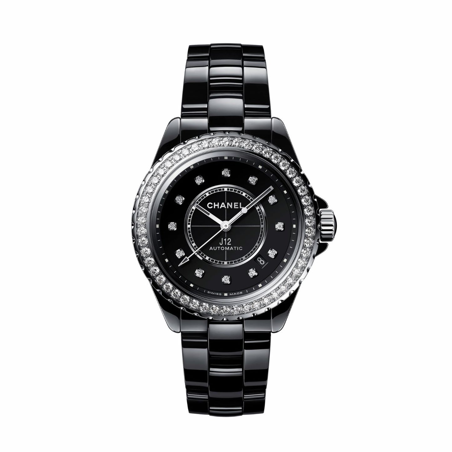 J12 Diamond Bezel Watch Caliber 12.1, 38 MM