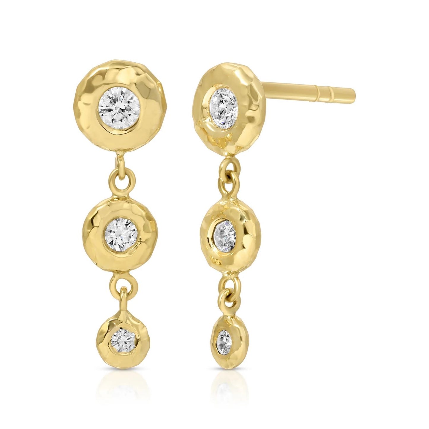 Nesting Gem Collection Three Tiered Diamond Earrings