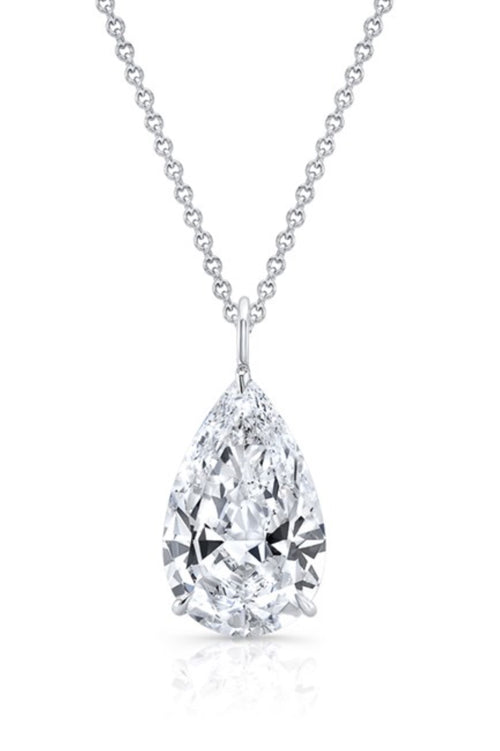 Pear Cut Diamond Solitaire Pendant