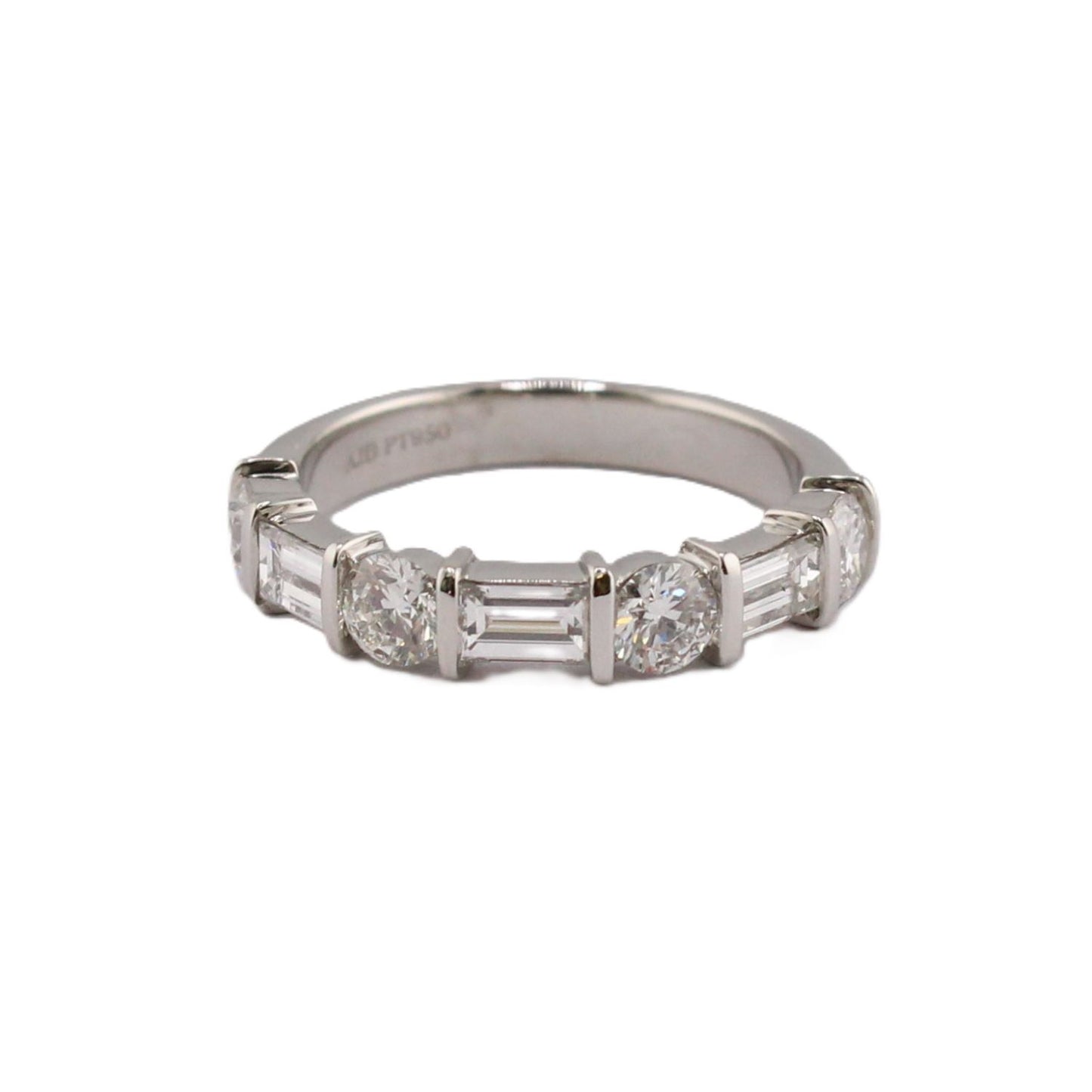 Baguette & Round Diamond Band