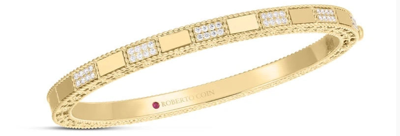 Mosiac Alternating Diamond Bangle