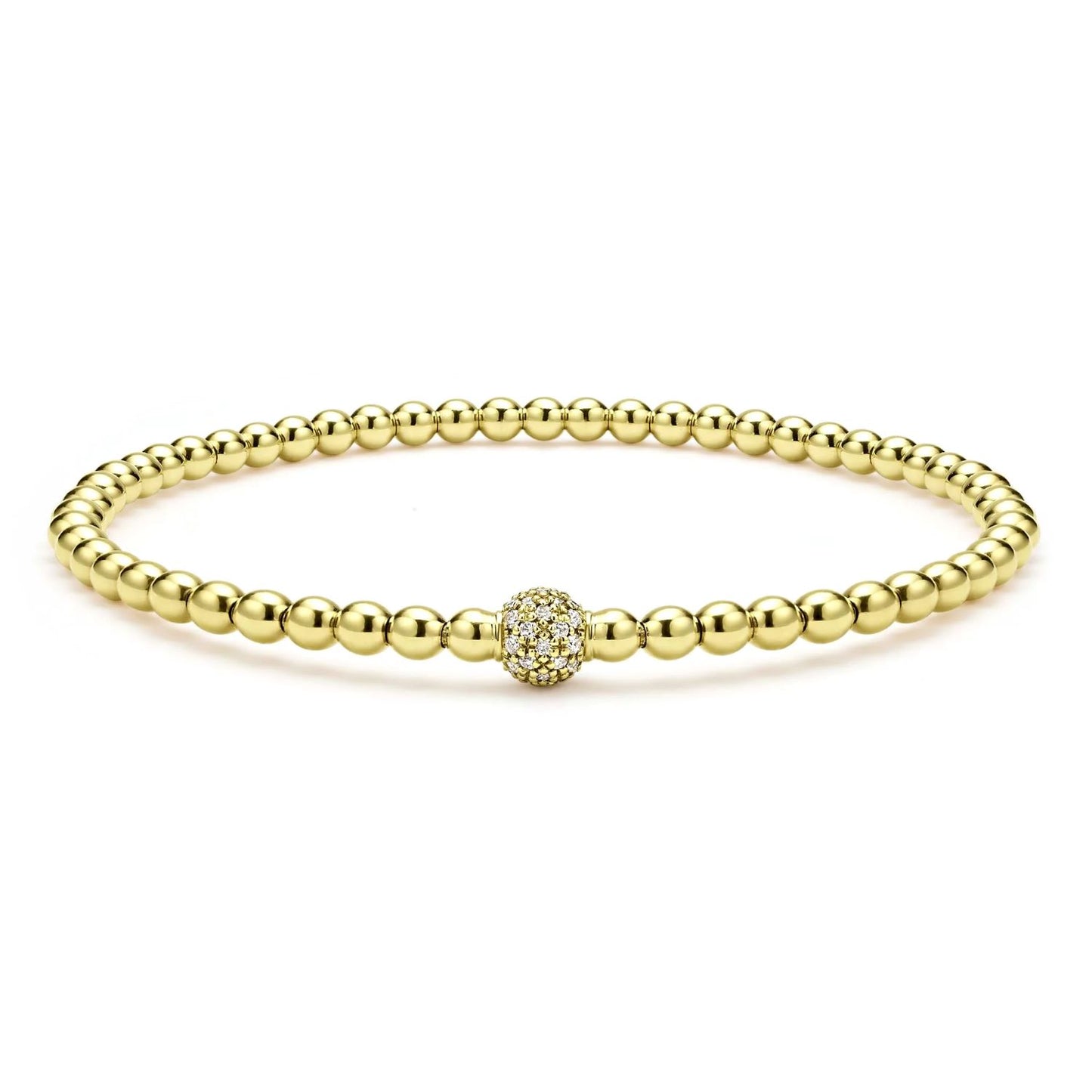 Caviar Gold Collection Diamond Bead Bracelet