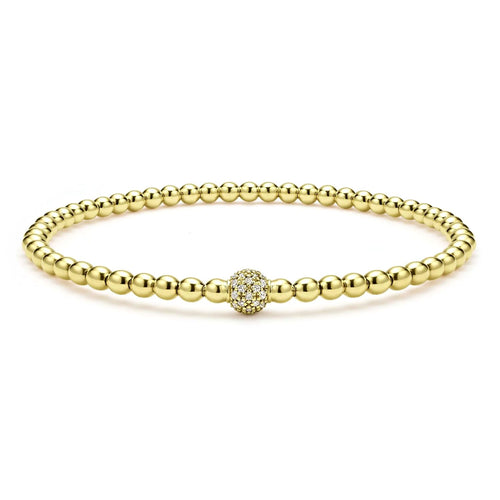 Caviar Gold Collection Diamond Bead Bracelet