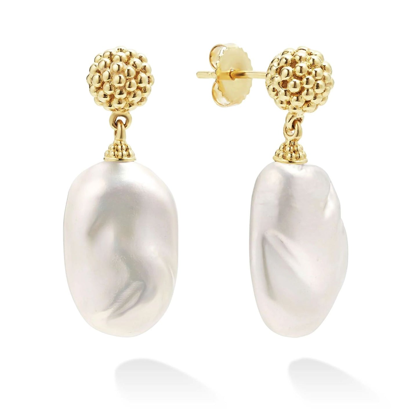 Luna Collection Freshwater Baroque Pearl Drop Earrings