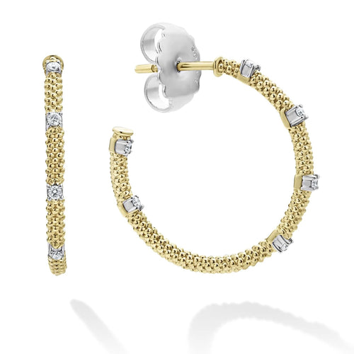 Signature Caviar Collection Diamond Hoop Earrings