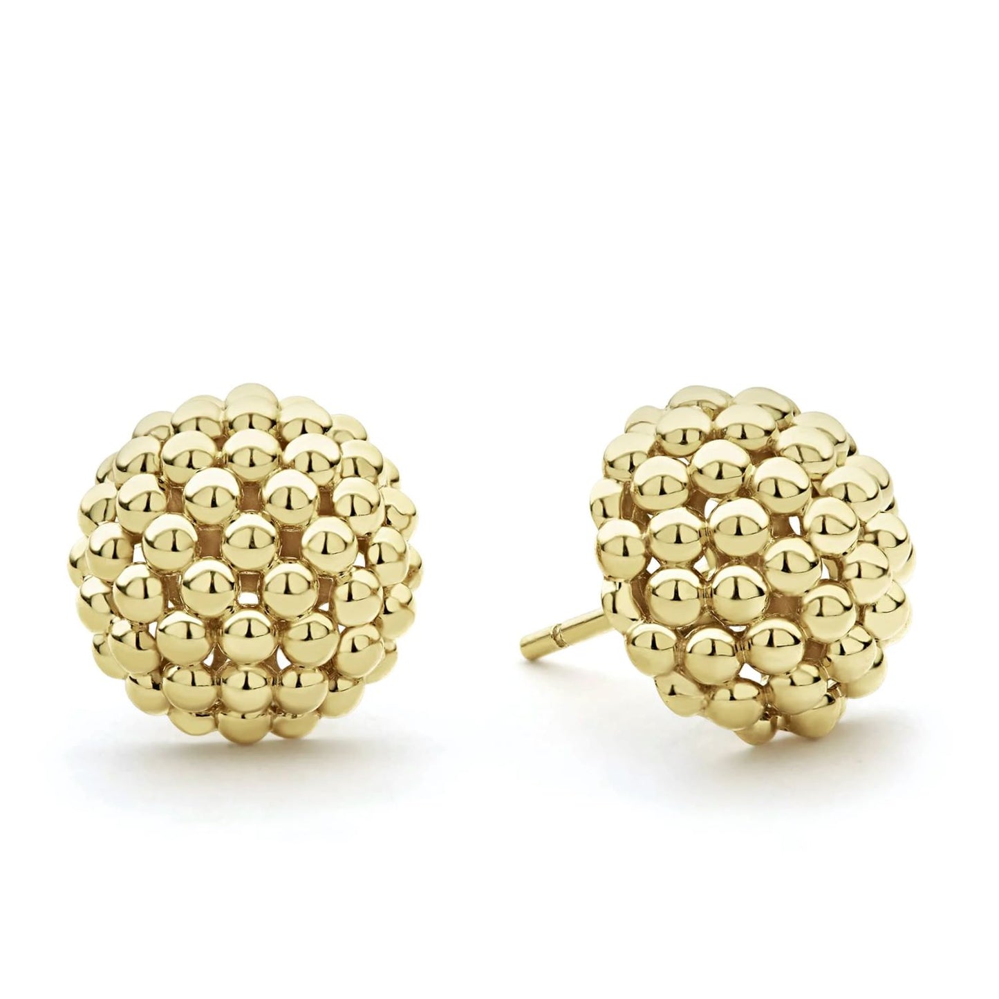 Caviar Gold Collection Beaded Stud Earrings