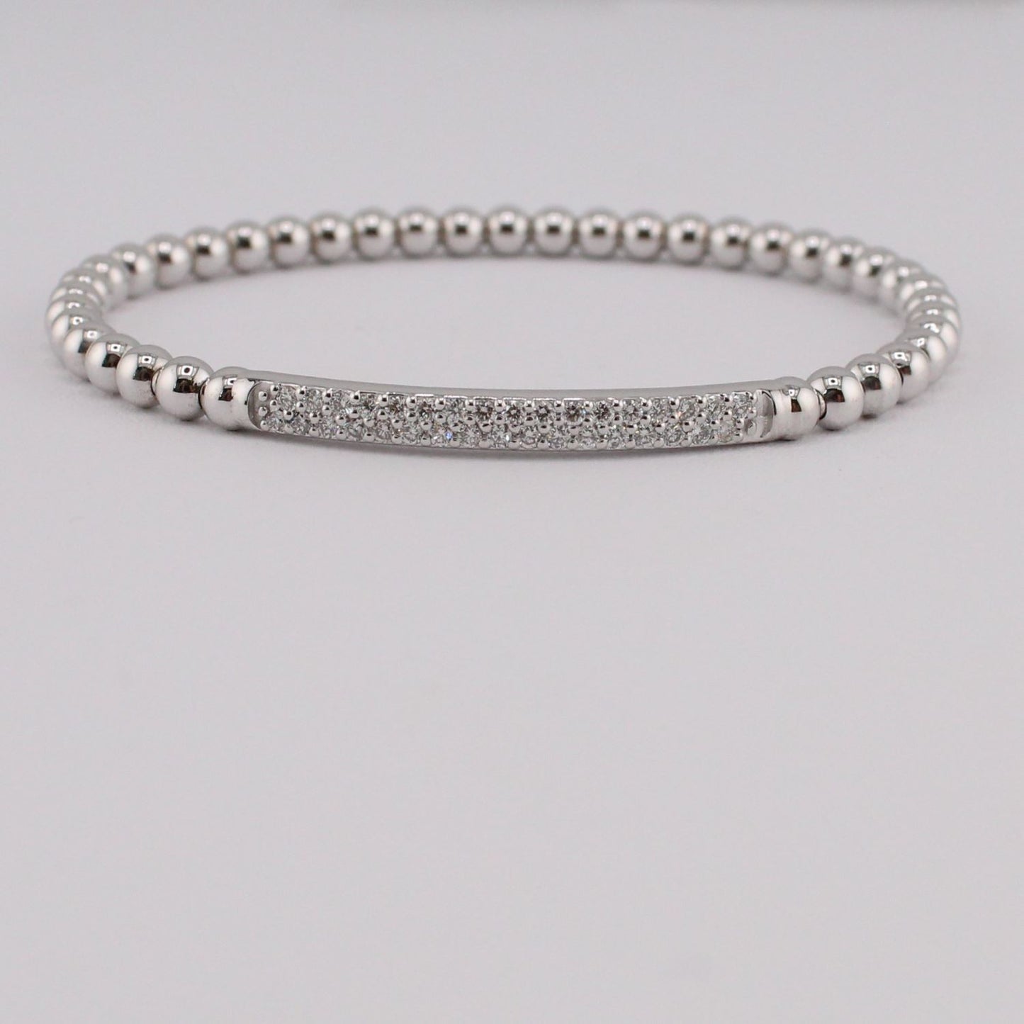 Two-Row Diamond Stretch Bracelet