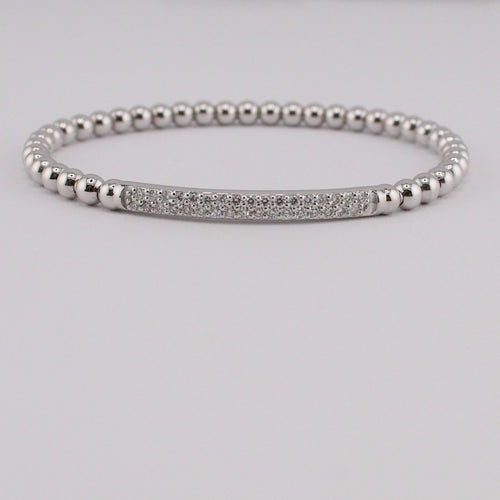 Two-Row Diamond Stretch Bracelet