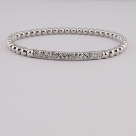 Two-Row Diamond Stretch Bracelet