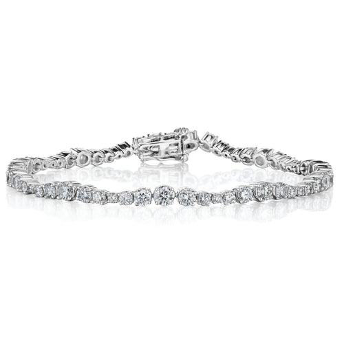 Graduated Diamond Line Bracelet