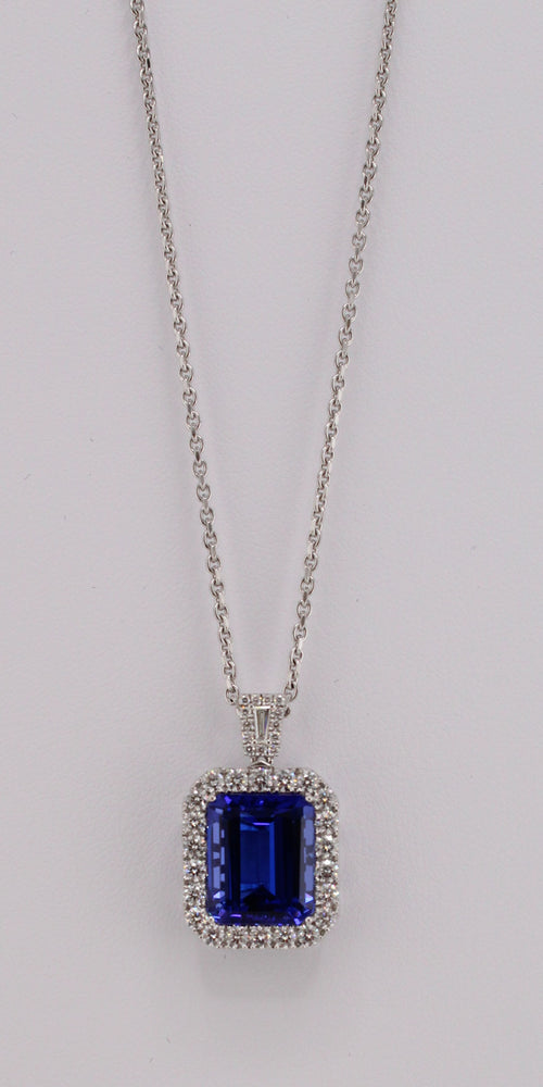 Tanzanite and Diamond Pendant