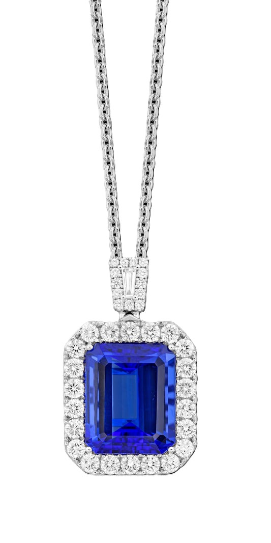 Tanzanite and Diamond Pendant