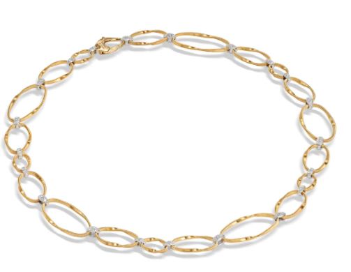 Marrakech Onde Collection Diamond Flat Link Collar Necklace