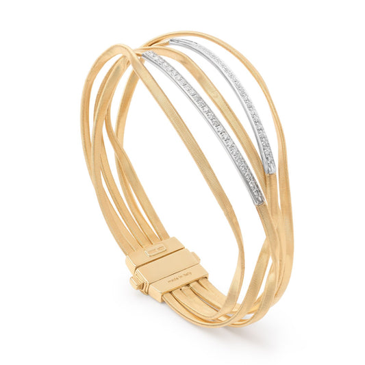 Marrakech Collection  Five-Strand Bracelet with Diamond Bars