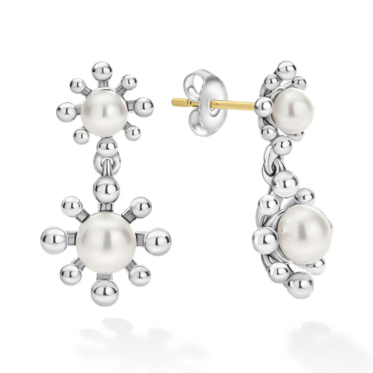 Luna Fleur Pearl Drop Earrings