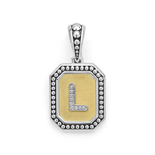 Octagon Diamond L Initial Charm