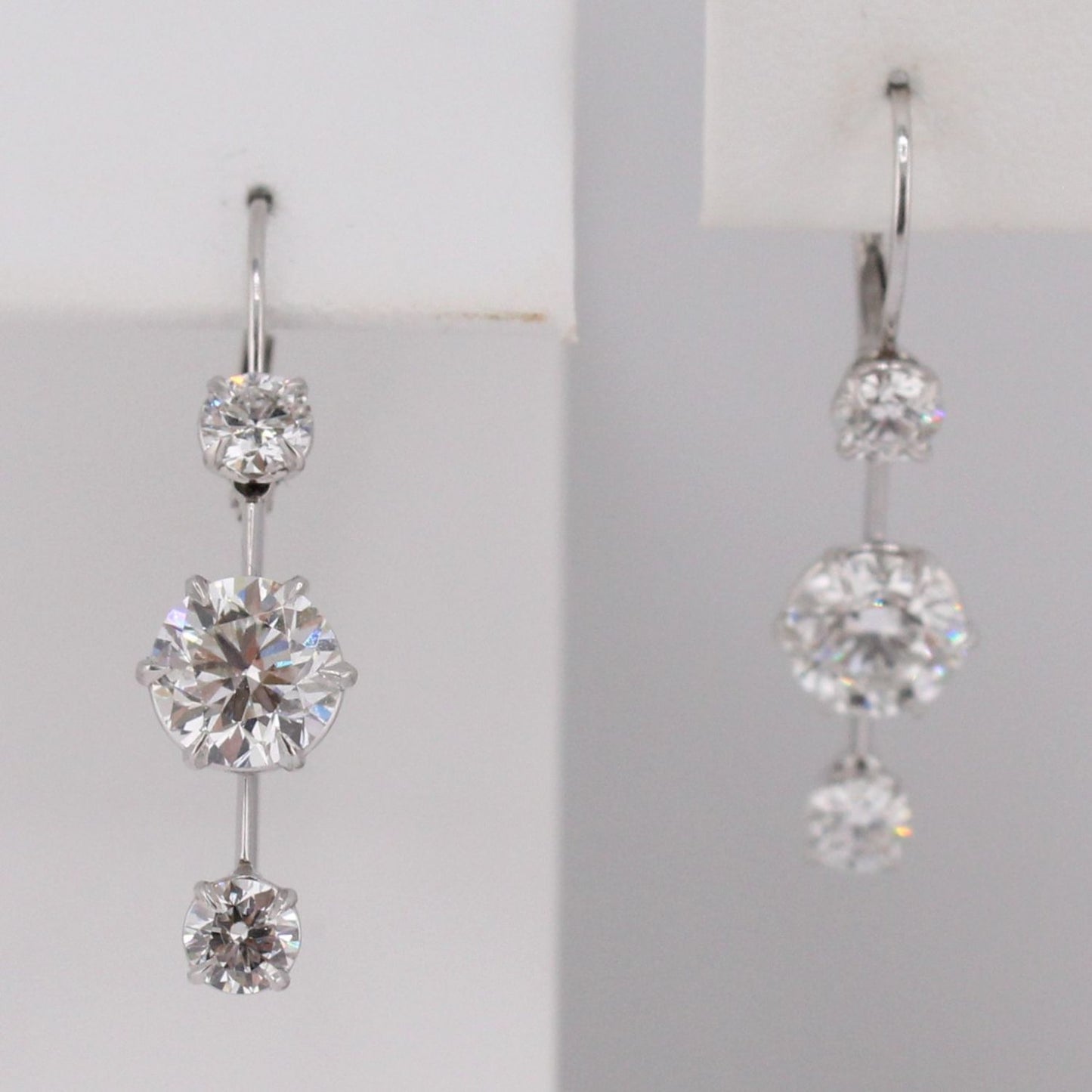 Custom Designed Diamond Dangle Earrings