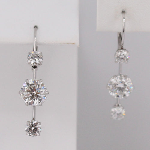 Custom Designed Diamond Dangle Earrings