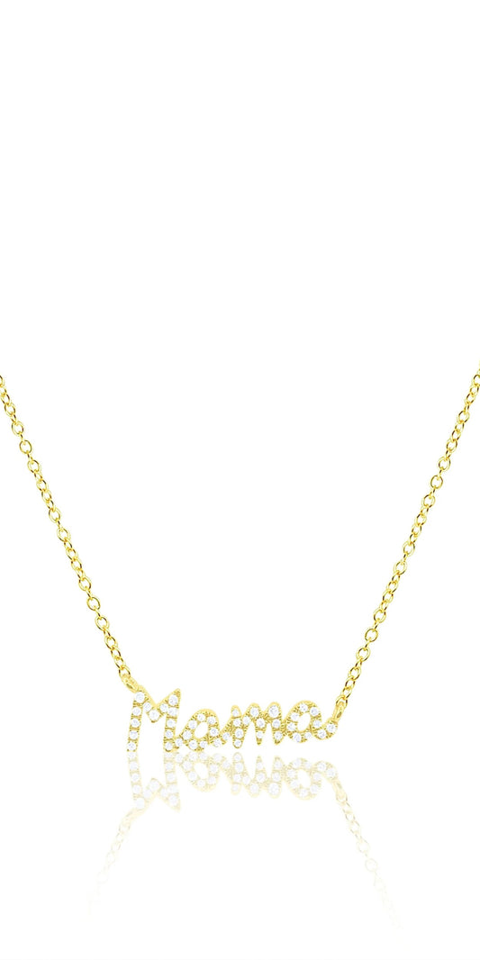 Yellow Gold Mama Necklace