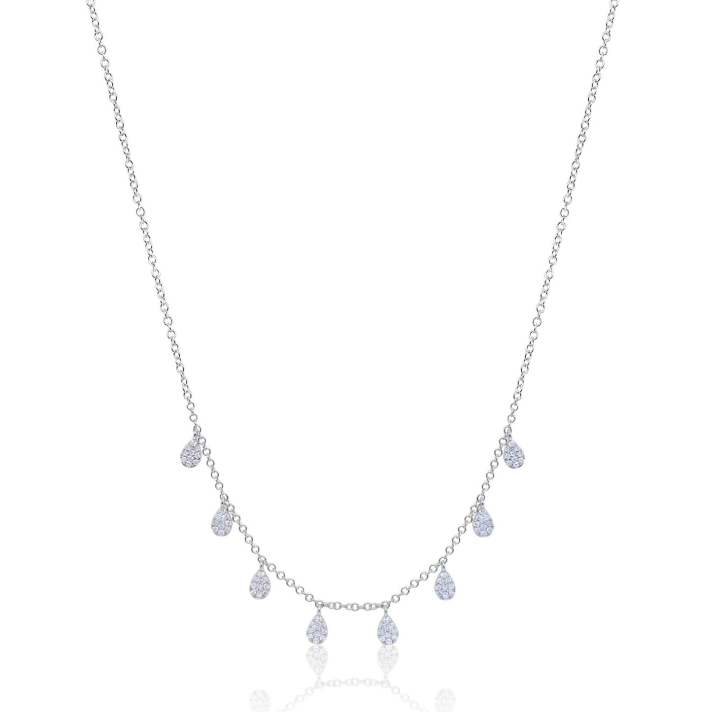Dainty White Gold Diamond Necklace