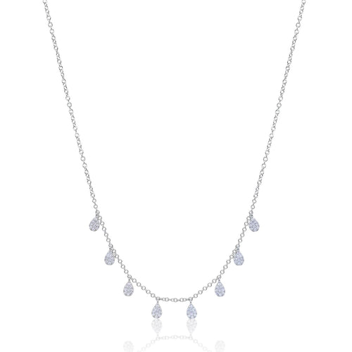 Dainty White Gold Diamond Necklace