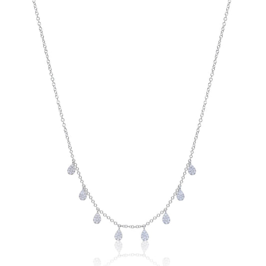 Dainty White Gold Diamond Necklace