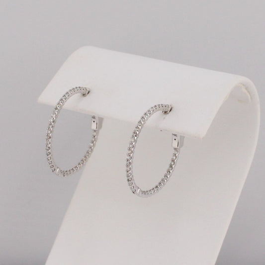 Inside Outside Diamond Hoops