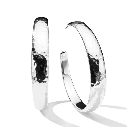 Classico Collection Hammered Hoop Earrings