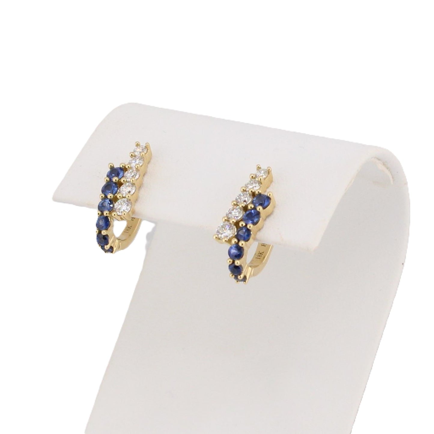 Embrace Collection Blue Sapphire and Diamond Earrings