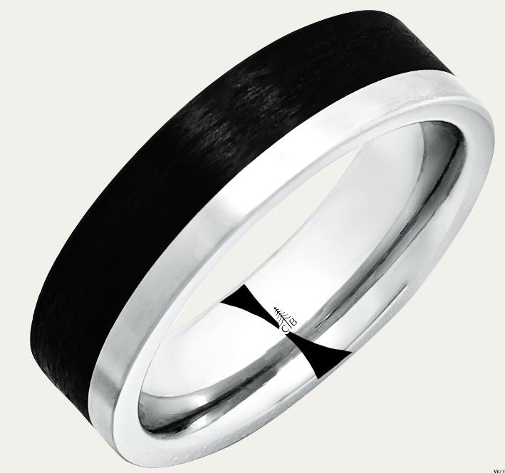 6.5MM Carbon Wedding Band