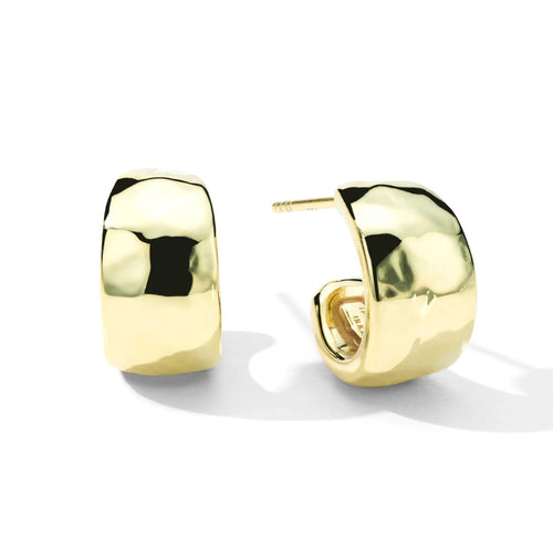 Classico Huggie Hammered Hoop Earrings