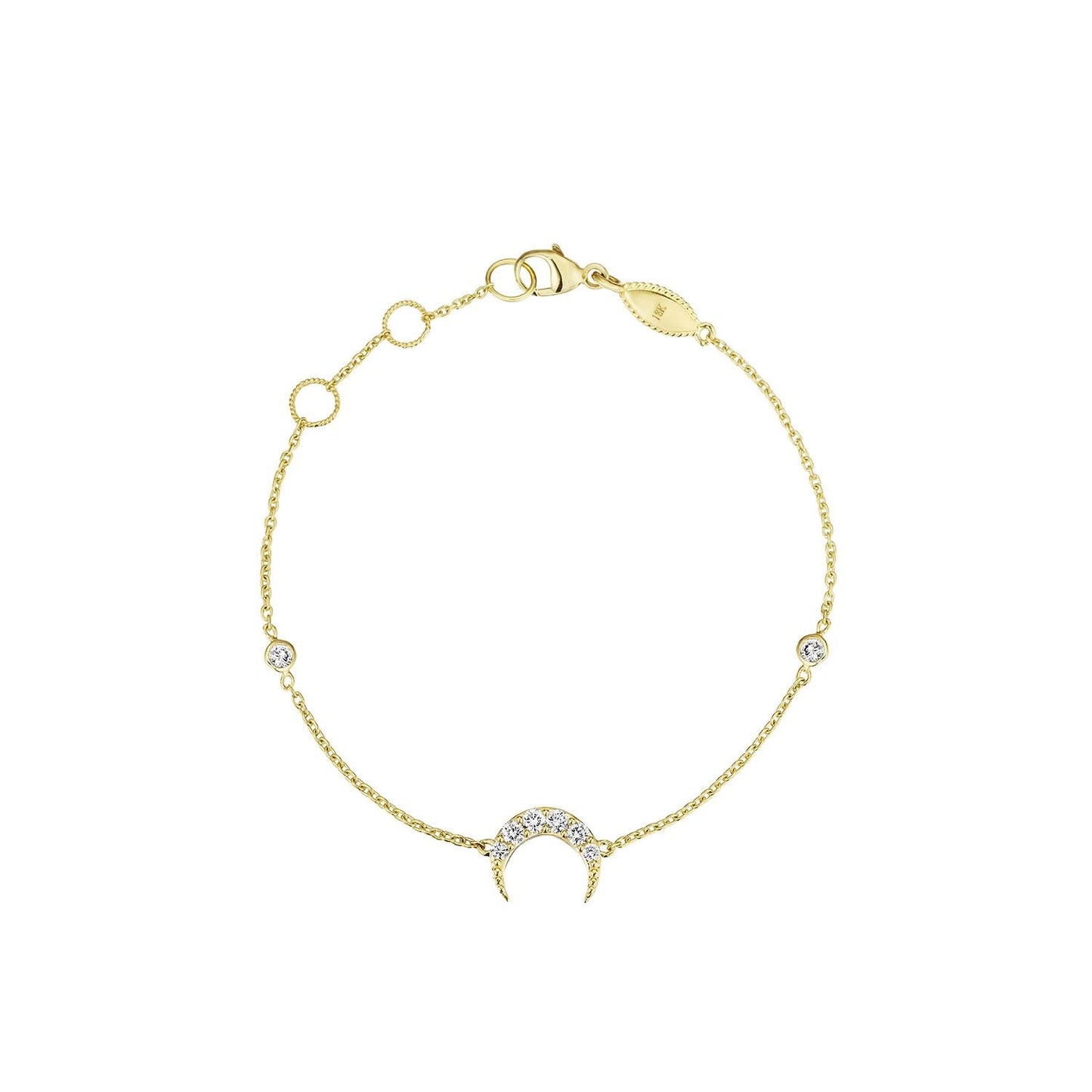 Petite Penny Crescent Moon Chain Bracelet