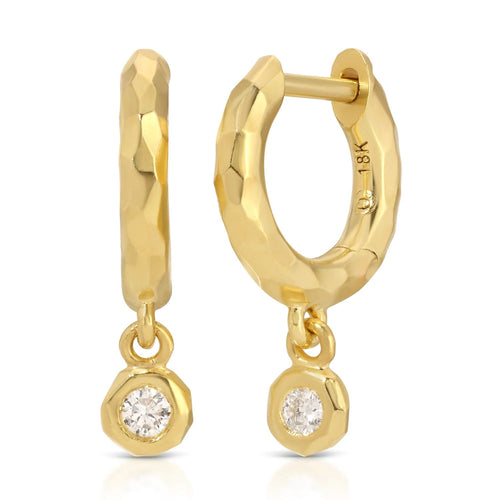 Nesting Gem Collection Micro Gabby Hoops with Diamonds