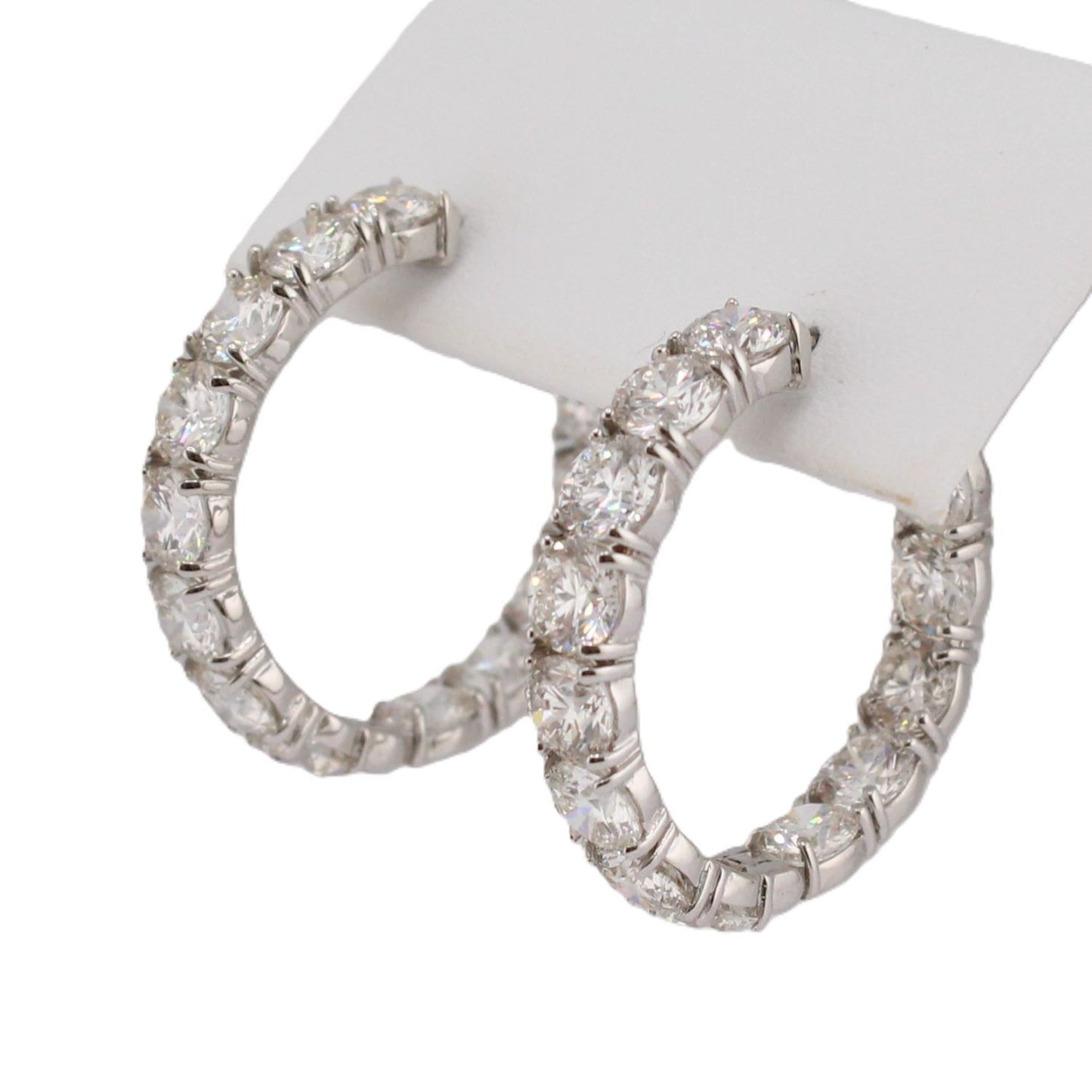 Diamond Inside Out Hoop Earrings