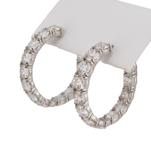 Diamond Inside Out Hoop Earrings